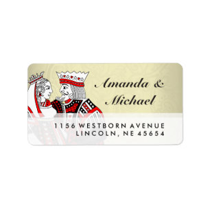 King & Queen Playing Cards Wedding Address Labels