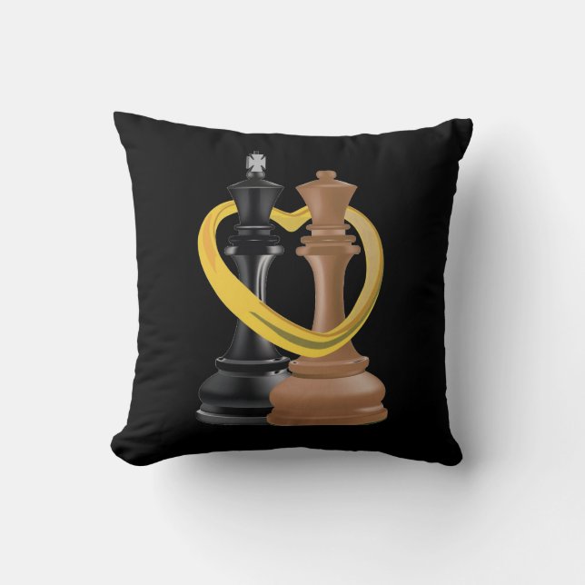 King & Queen Throw Pillow (Front)