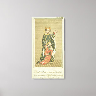 King Richard II (1367-1400) with his father Edward Canvas Print