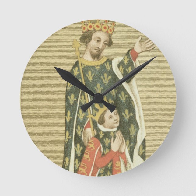King Richard II (1367-1400) with his father Edward Round Clock (Front)