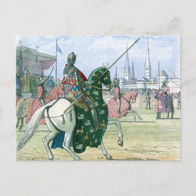 King Richard II stops the duel Postcard (Front)