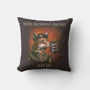 King Richard III Fox Throw Pillow. Pillow