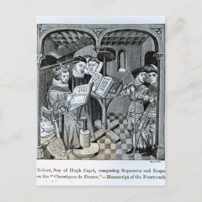 King Robert II  son of Hugh Capet Postcard (Front)