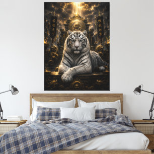 King’s Light   White Tiger Throne   Majestic Fanta Canvas Print