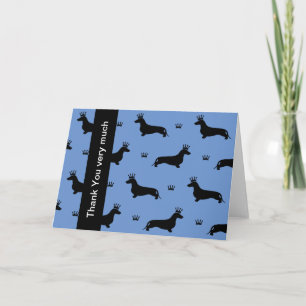King Short Hair Dachshund - pattern 1 Thank You Card