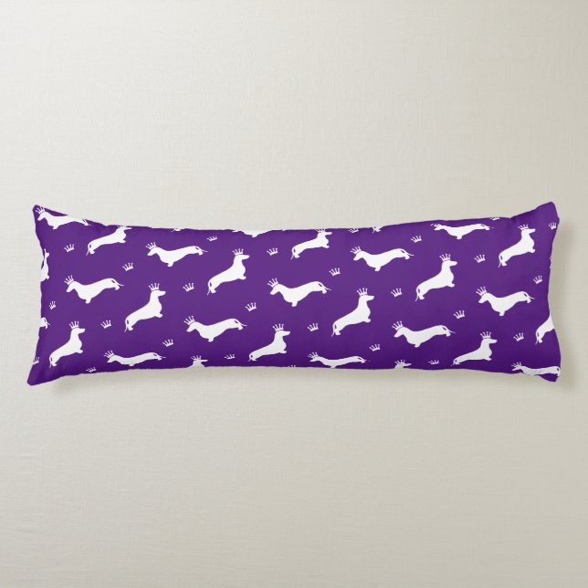 King Short Hair Dachshund - pattern 2 Body Pillow (Front)