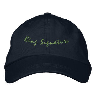 KING SIGNATURE Text Adjustable Navy-Hat Modern Fit Embroidered Hat