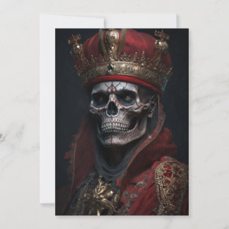 King Skeleton Greeting Card