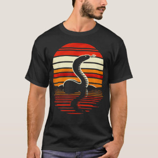 King Snake Sunset Retro Style Safari Vintage 70s  T-Shirt