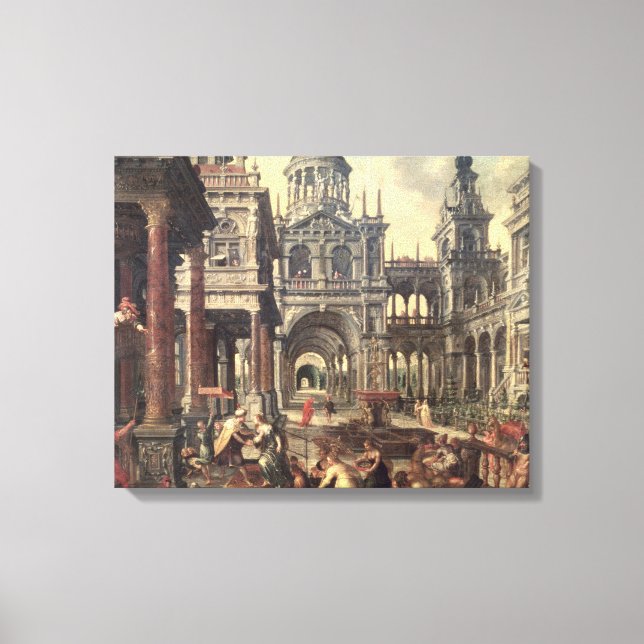 King Solomon and the Queen of Sheba Canvas Print (Front)