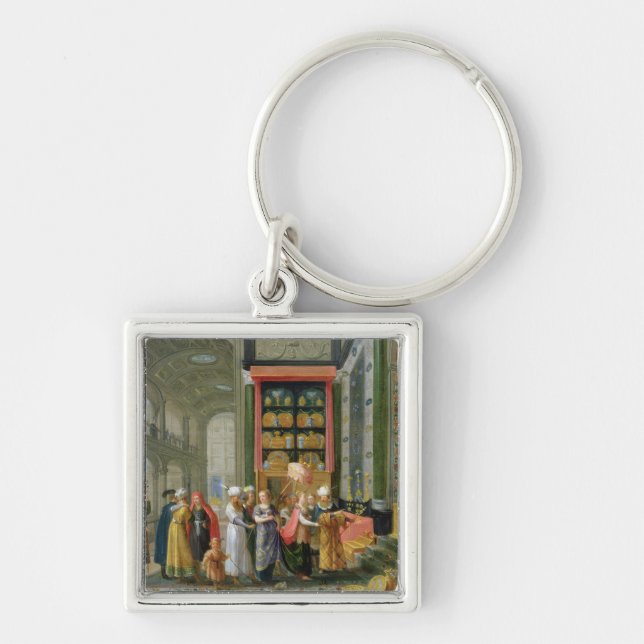 King Solomon and the Queen of Sheba Keychain (Front)