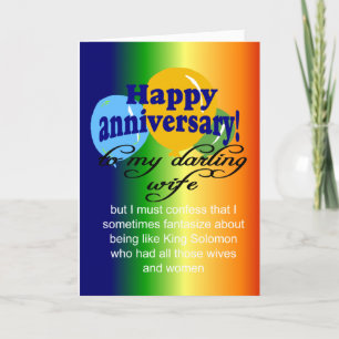 King Solomon anniversary greeting card