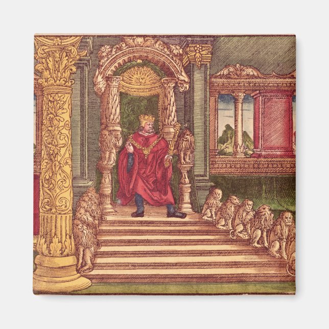 King Solomon on his throne, 1st Edition Magnet (Front)