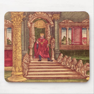 King Solomon on his throne, 1st Edition Mouse Pad