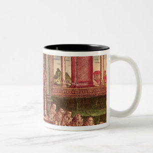 King Solomon on his throne, 1st Edition Two-Tone Coffee Mug