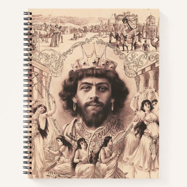 King Solomon Surrounded By Dancing Girls Notebook (Front)