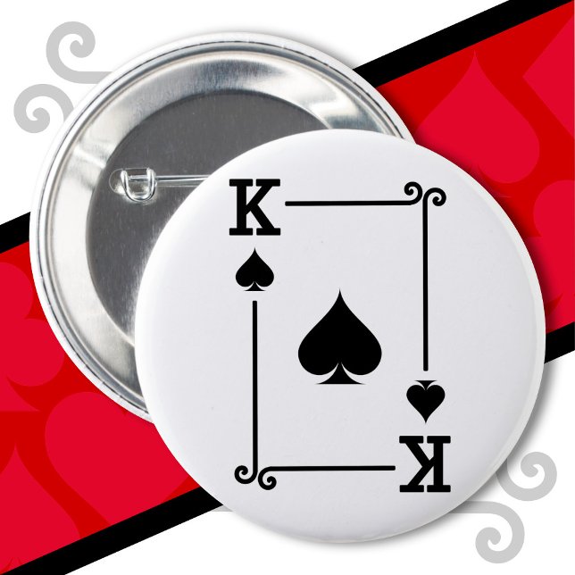 King Spades Card Costume Playing Cards King Spades 2 Inch Round Button (Creator Uploaded)