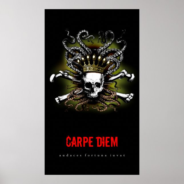 King Squid Skull Carpe Diem Poster (Front)
