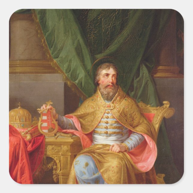 King Stephen Square Sticker (Front)