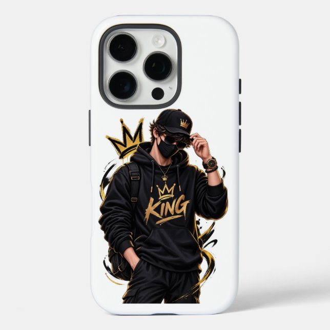 King Streetwear Phone Case – Bold Crown Design  (Back)