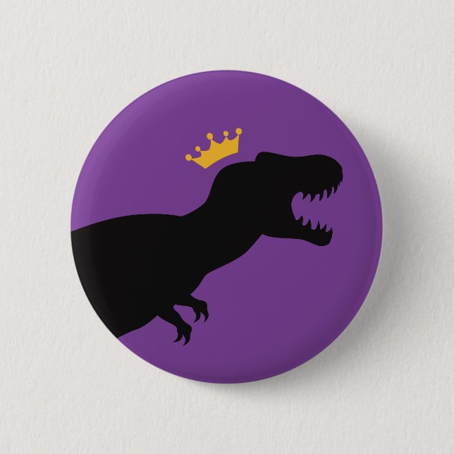 King T-Rex 2 Inch Round Button (Front)