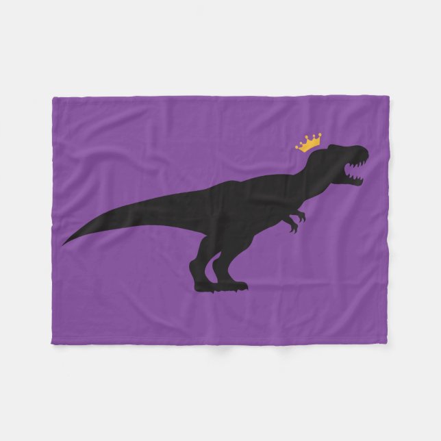 King T-Rex Fleece Blanket (Front (Horizontal))