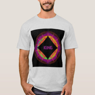 KING Text Ash Colour cotton Men Women T-Shirt