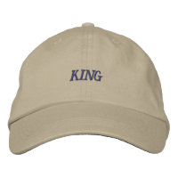 KING text Cap Majestic High Class Khaki Colour-Hat