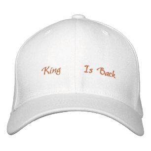 King Text Embroidered Hat Basic Flexfit Wool Cap
