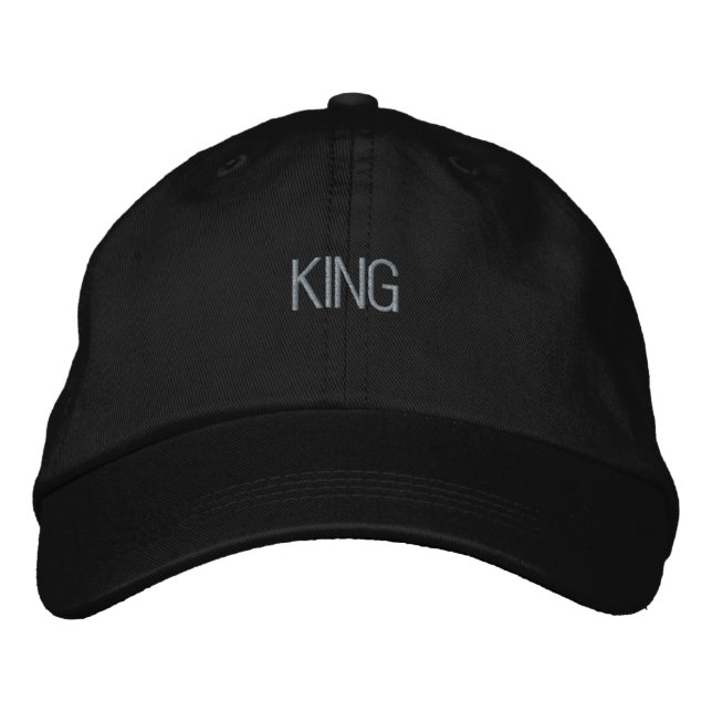 KING Text-Hat Trucker Handsome Black Colour Visor Embroidered Hat (Front)