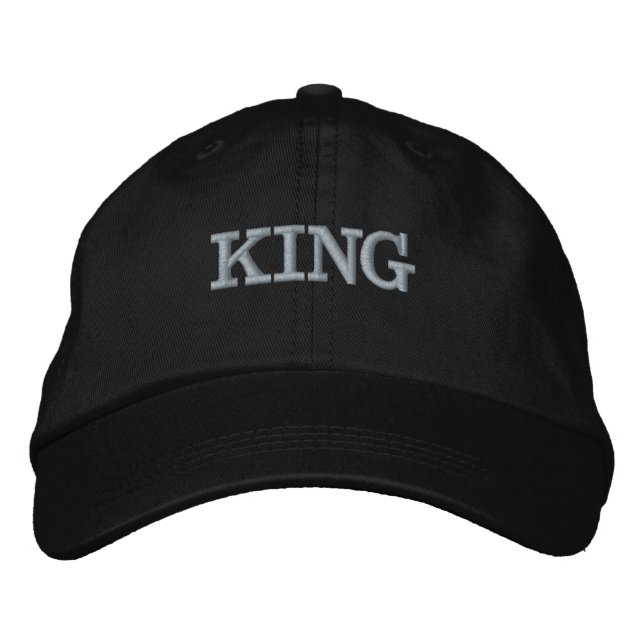 KING Text/Name Personalized Custom Hats & Caps (Front)