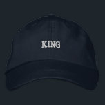 KING Text Perfect fit and all-day comfort-Hats Men Embroidered Hat<br><div class="desc">This classic navy cap boasts "KING" in bold embroidery,  adding a touch of regal flair. The soft cotton fabric and adjustable strap ensure a perfect fit and all-day comfort.</div>