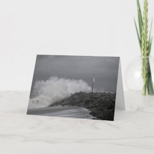 King Tide Waves at West Port, WA Card