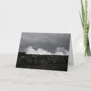 King Tide Waves at West Port, WA Note Card