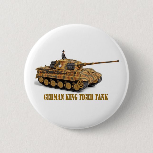 KING TIGER 2 INCH ROUND BUTTON (Front)