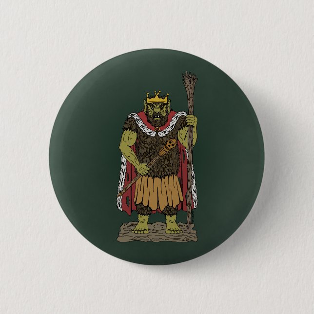 King Troll 2 Inch Round Button (Front)