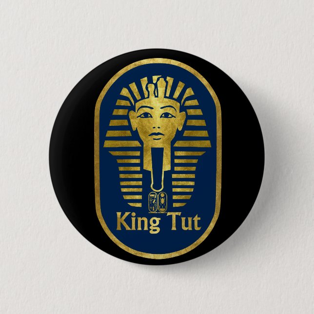 King Tut 2 Inch Round Button (Front)
