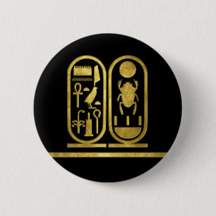King Tut Cartouche 2 Inch Round Button