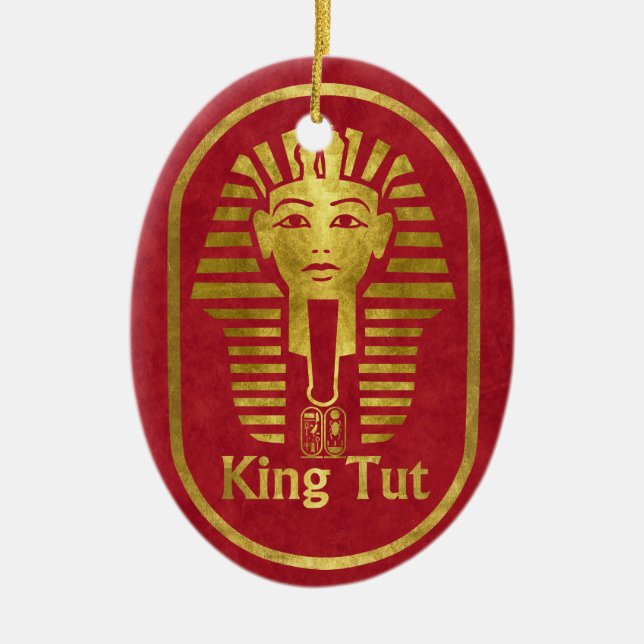 King Tut Ceramic Ornament (Front)