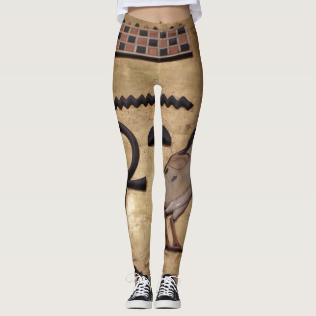 King Tut Egyptian Ankh Tablet Leggings (Front)