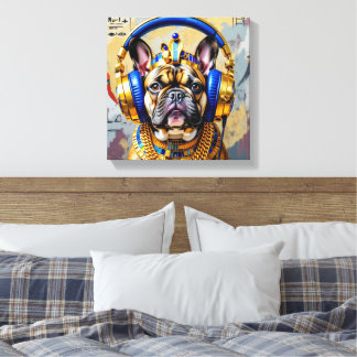KING TUT-FRENCH BULLDOG 2 CANVAS PRINT