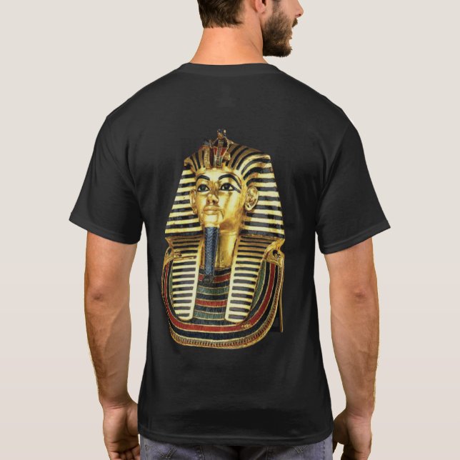King Tut Gold Egyptian Mask T-Shirt (Back)