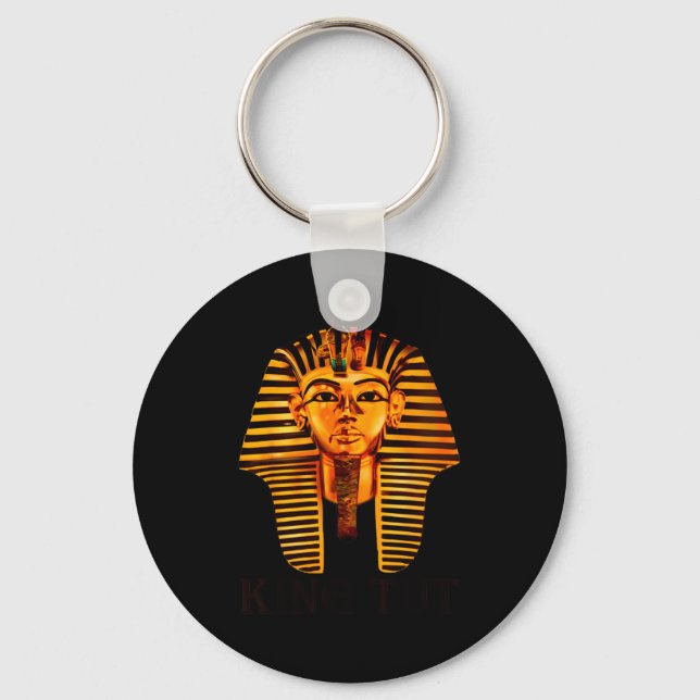 King Tut Golden Mask Pharaonic Ancient Egypt Xmas  Keychain (Front)