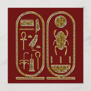 King Tut  Hieroglyphics Invitations