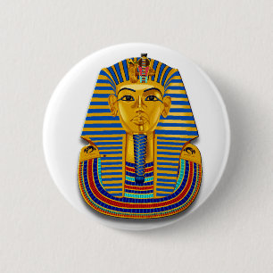King Tut Mask 2 Inch Round Button
