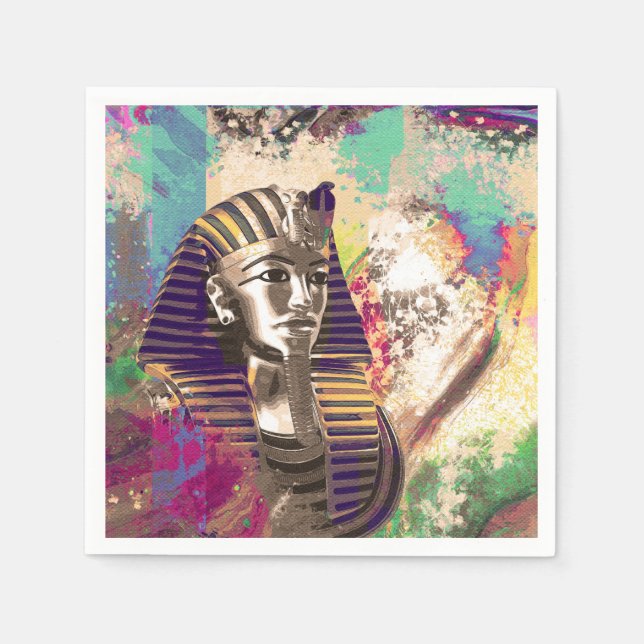 King Tut  Mask Abstract composition Napkin (Front)
