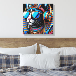 KING TUT PERSIAN CAT COOL 4 CANVAS PRINT