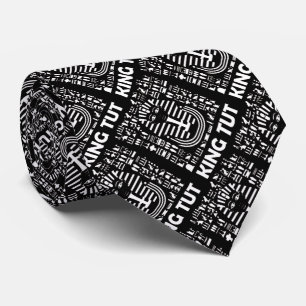 King tut pharaoh egyptian Hieroglyphic Alphabet Tie