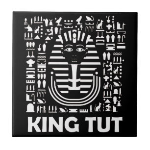 King tut pharaoh egyptian Hieroglyphic Alphabet Tile