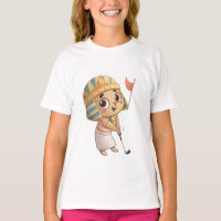 King Tut Playing Golf Funny Ancient Egypt Art
